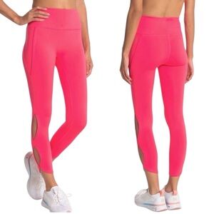 Free People Movement Infinity Cutout Cropped Legging Coral Pink Sz S Like New
